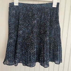 Banana Republic Blue Dot Smocked Skater Skirt Size 4